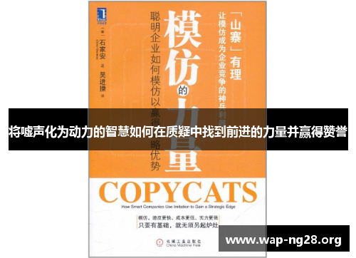 将嘘声化为动力的智慧如何在质疑中找到前进的力量并赢得赞誉 将嘘声化为动力的智慧如何在质疑中找到前进的力量并赢得赞誉